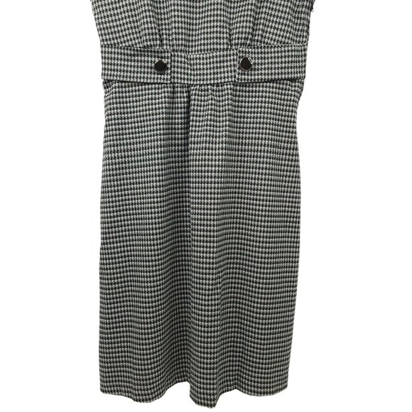 Maurices Black White Houndstooth Plaid Check Dress Size 3/4 Sleeveless NEW - Picture 10 of 12